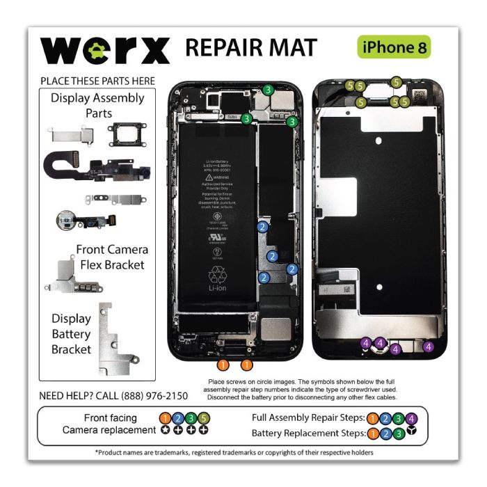 Magnetic Screwmat - iPhone 8 