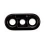Back camera ring with lens for use with iPhone X (Black)