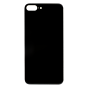 Back Glass (with larger camera opening) for use with iPhone 8+ (Black) No Logo