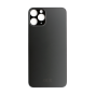 Back Glass (larger camera opening) for iPhone 11 Pro (Black) (No Logo)