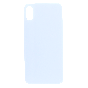 Back Glass (larger camera opening) for iPhone X (Silver/White) (no logo)