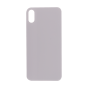 Back Glass (with larger camera opening) for iPhone XS (Silver/White) No Logo