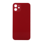 Back Glass (larger camera opening) for use with iPhone 12 (Red) (no logo)