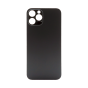 Back Glass (larger camera opening) for use with iPhone 12 Pro (Black) (No Logo)
