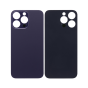 Back Glass (larger camera opening) for use with iPhone 14 Pro Max (Deep Purple) (no logo)
