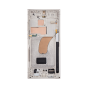 OLED Digitizer Screen Assembly with Frame for use with Galaxy S23 Ultra (Cream)