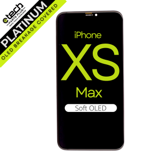 Platinum Soft OLED Screen Assembly for use with iPhone XS Max ( Black)