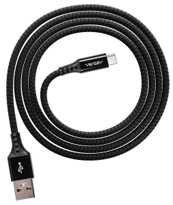 ChargeSync Alloy USB-C Charge Cable (4 ft)(Jet Black)