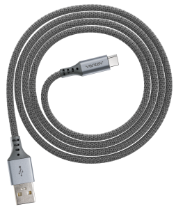 ChargeSync Alloy USB-C Charge Cable (4 ft)(Steel Gray)