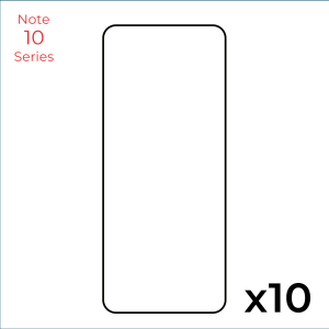 Bulk Pack of 10 of 10 Full Edge Tempered Glass Screens for use with Samsung Note 10