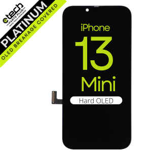 Platinum Hard OLED Screen Assembly for use with iPhone 13 Mini
