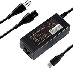 USB-C 65W AC Adapter (with cord) for use with Dell 3100 Chromebook, Part Number: MVPDV, HA65NM190