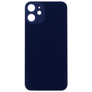 Back Glass (larger camera opening) for use with iPhone 12 Mini (Blue) (no logo)