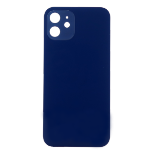 Back Glass (larger camera opening) for use with iPhone 12 (Blue) (no logo)