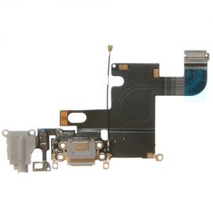Charging Dock/Headphone Jack Flex Cable for use with the iPhone 6 (4.7), Dark Gray
