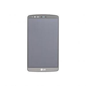 LCD with Digitizer Assembly for use with LG G3 D850, Gray, with Frame