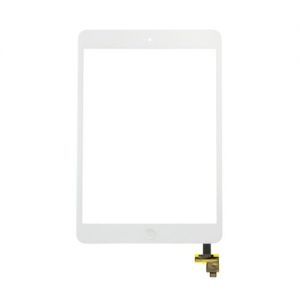 Glass and Digitizer Assembly for use with iPad Mini & iPad Mini w/Retina, White, with IC chip and home button flex cable