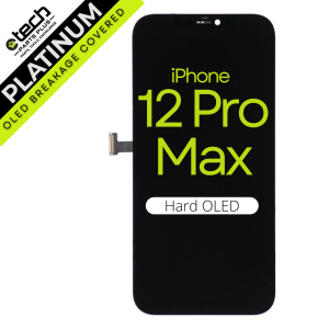 Platinum Hard OLED Screen Assembly for use with iPhone 12 Pro Max