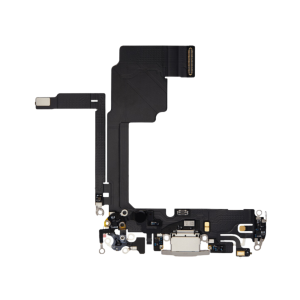 Charging Port Flex Cable for use with iPhone 15 Pro (White Titanium)