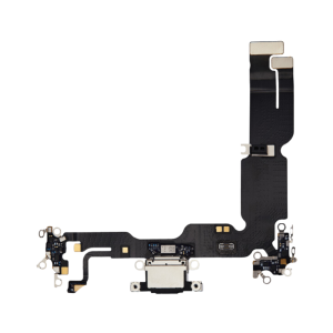 Charging Port Flex Cable for use with iPhone 15 Plus (Black)