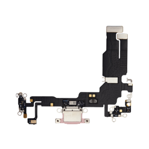 Charging Port Flex Cable for use with iPhone 15 (Pink)