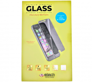 Premium Privacy Tempered Glass Protector for use with iPhone 6+/6s+ (Retail Packaging)