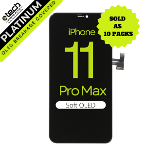 10 Pack of Platinum Aftermarket Soft OLED Assembly for use with the iPhone 11 Pro Max