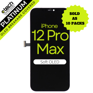 10 Pack of Platinum Soft OLED Screen Assembly for use with the iPhone 12 Pro Max