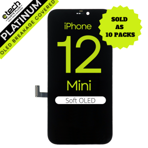 10 Pack of Platinum Soft OLED Assembly for use with the iPhone 12 mini