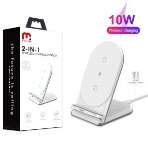 MyBat Pro 2-in-1 Wireless Charging Station for iPhone 12 Series - White